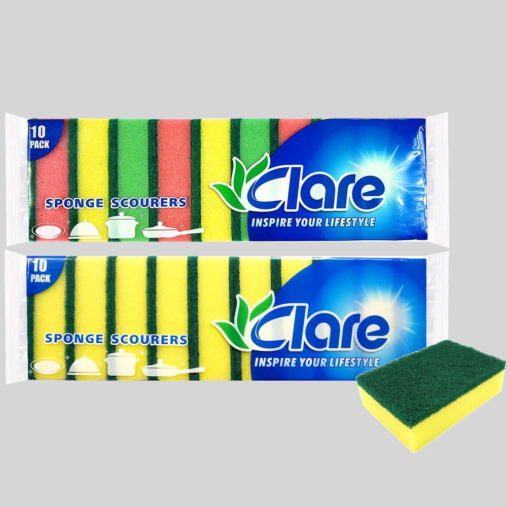 10pcs Cleaning Sponges (Multicolor)