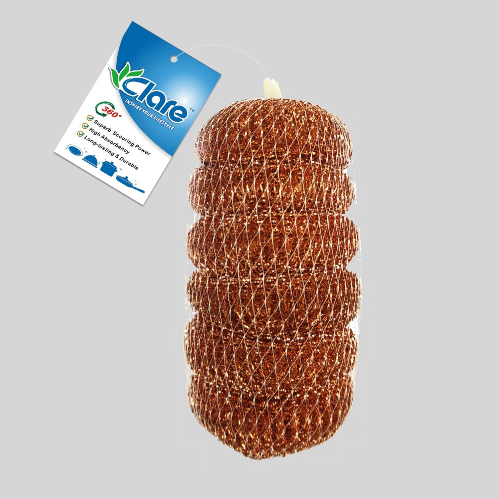 6pcs Copperized Scourers