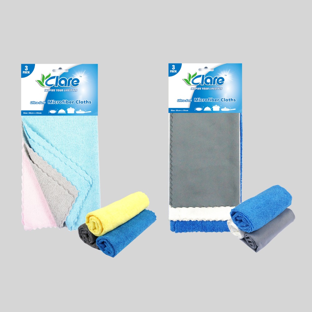 3pcs Microfiber Cleaning Cloth